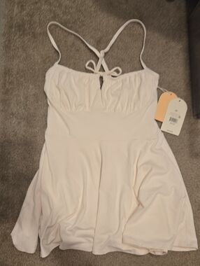Blogilates White Spaghetti Dress